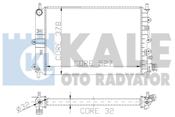 KALE OTO RADYATÖR radiatorius, variklio aušinimas 103500